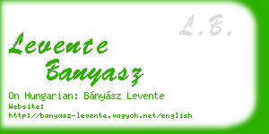 levente banyasz business card