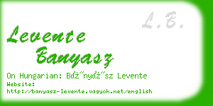 levente banyasz business card